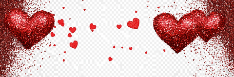 心形闪粉边框装饰