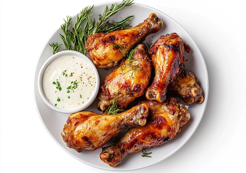 炸鸡翅腿配牧场酱
