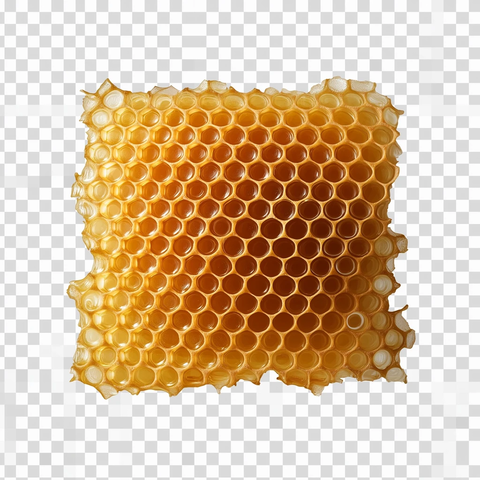 蜂蜜蜂巢透明背景