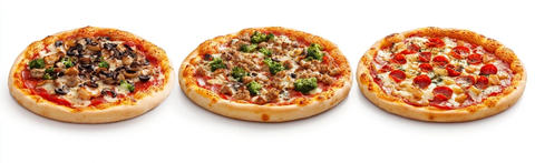 三种不同披萨