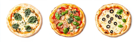 三种不同披萨