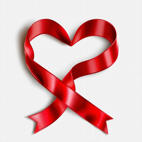 红心丝带