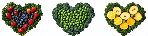 水果蔬菜心形拼图