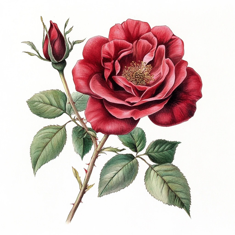 红玫瑰高清无阴影