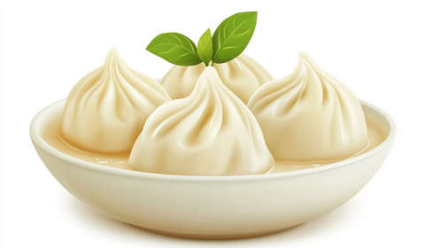 奶油鸡肉酱慕斯林饺子