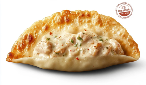 奶油鸡肉芝士馅饺子