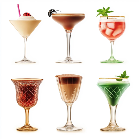 六款独特鸡尾酒杯设计