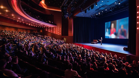 员工大会演讲现场