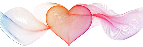 心形连续波浪线装饰