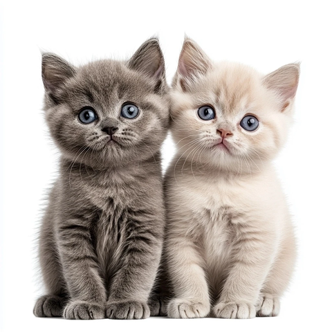 两只英国短毛猫