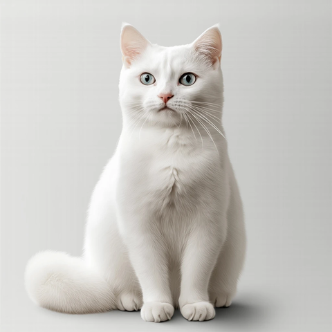 白猫全身透明背景