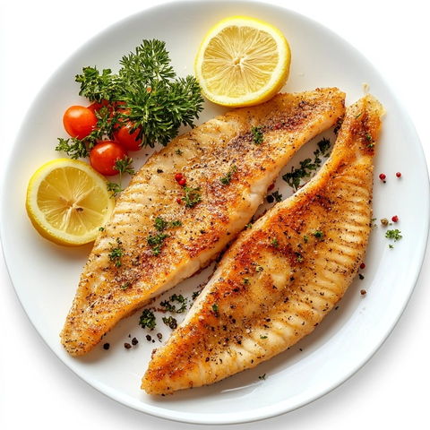 柠檬蔬菜炸鱼片