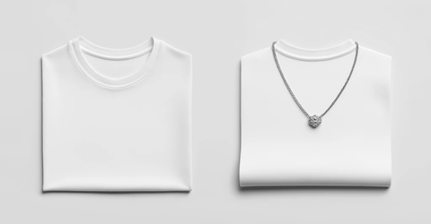 白色T恤模板前后视图