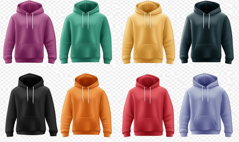 彩色连帽衫设计模板