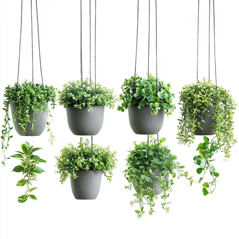 悬挂花盆绿色植物