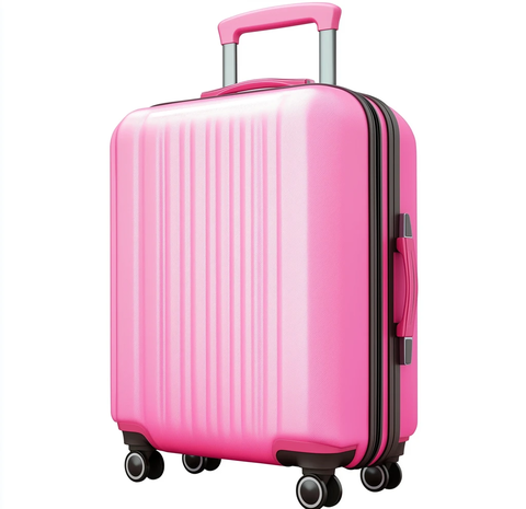 粉色行李箱透明背景