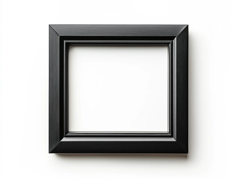 黑色画框白色背景