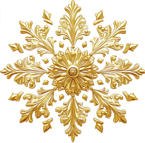 金色雪花剪贴画