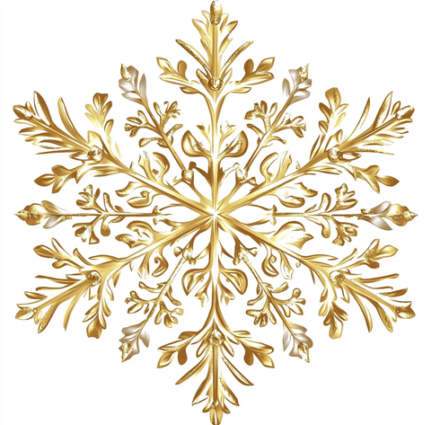 金色雪花剪贴画