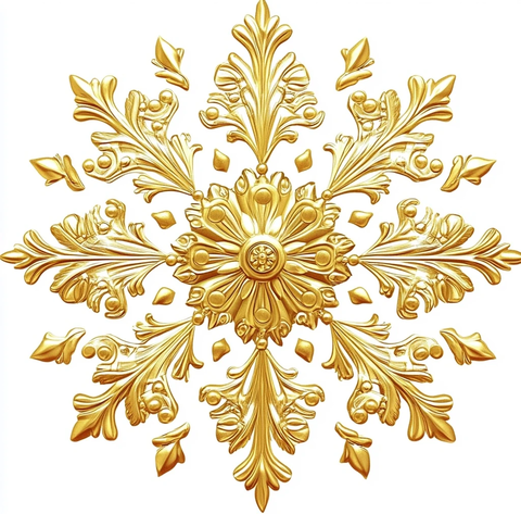 金色雪花剪贴画