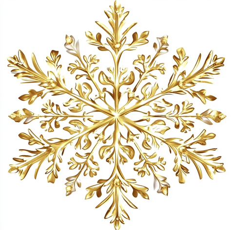 金色雪花剪贴画