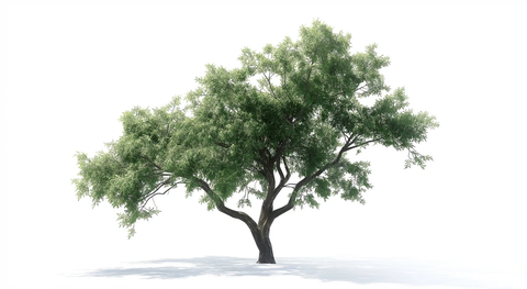 橡树绿叶透明背景