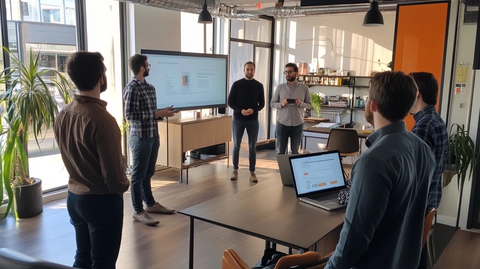 团队讨论办公场景