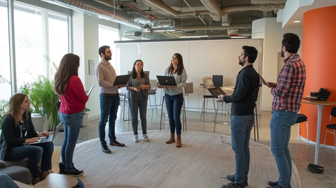 团队讨论办公场景