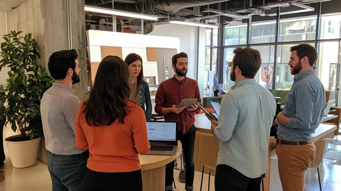 团队讨论办公场景