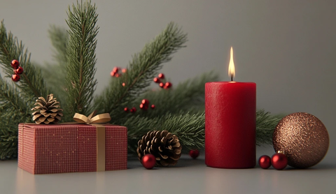 红烛圣诞树礼盒球