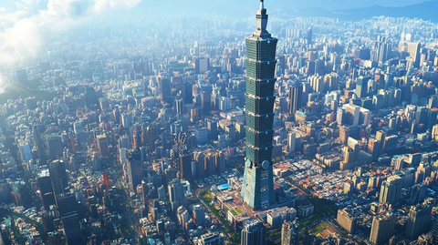台北大楼鸟瞰全景