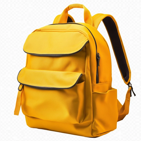 黄色背包透明背景
