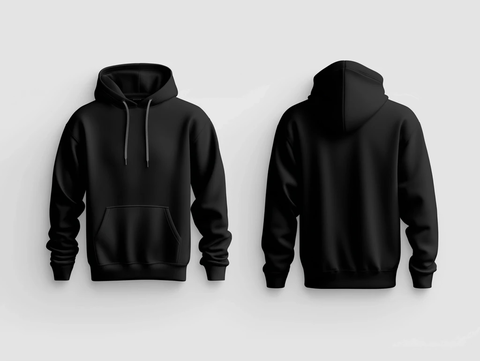 黑色连帽衫模板