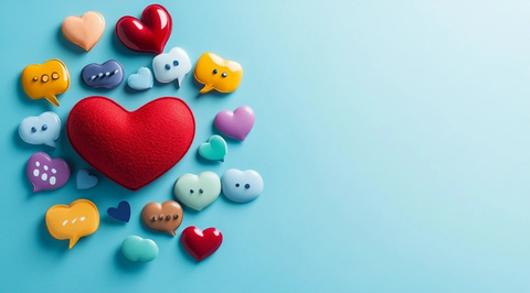 社交媒体营销心形图