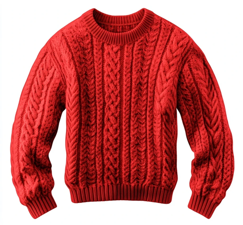 红色毛衣编织图案