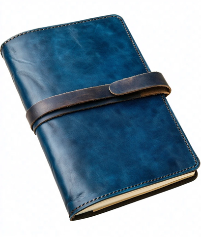 蓝色皮革笔记本