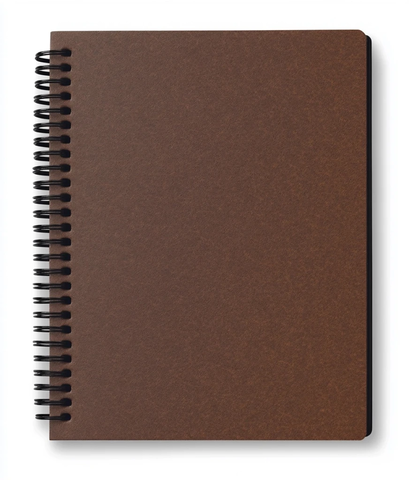 深棕色硬皮笔记本