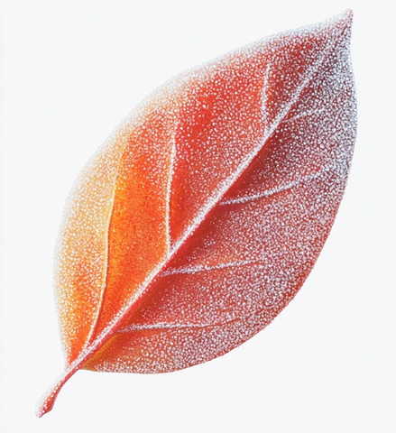 红橙叶透明背景