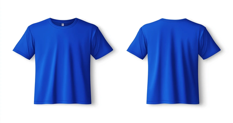 蓝色T恤模板矢量图
