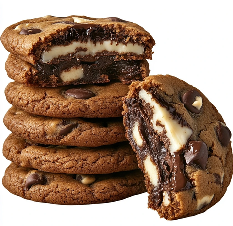 巧克力曲奇饼堆叠展示