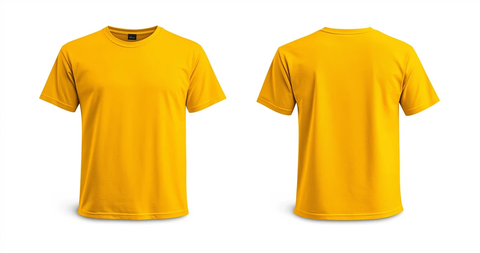 黄色T恤模板