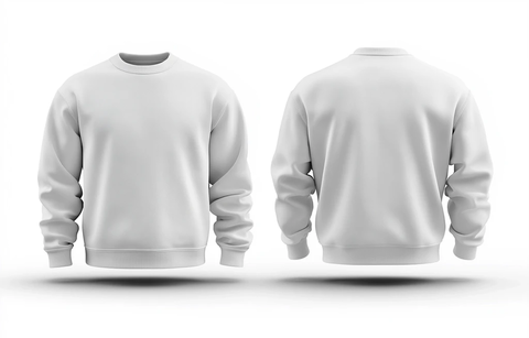 白色卫衣前后视图