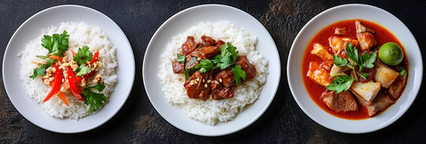 泰式牛肉饭三盘