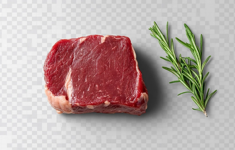 生牛排与迷迭香