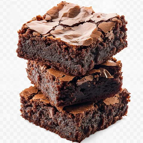 三层布朗尼堆叠