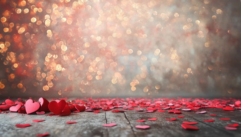 情人节红心散落背景