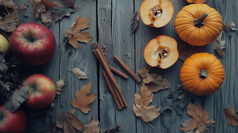南瓜苹果肉桂干叶