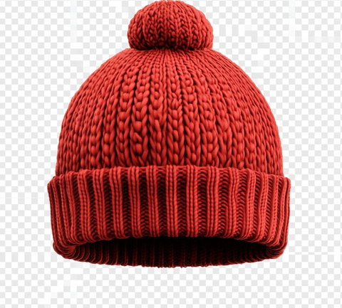 红色针织帽