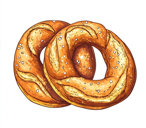 透明背景的椒盐脆饼