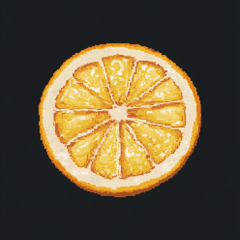 柠檬切片像素艺术
